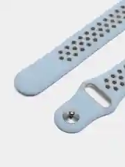 Голубой ремешок для Apple Watch 3,4,5 поколения 38/40 мм. двухцветный, силиконовый