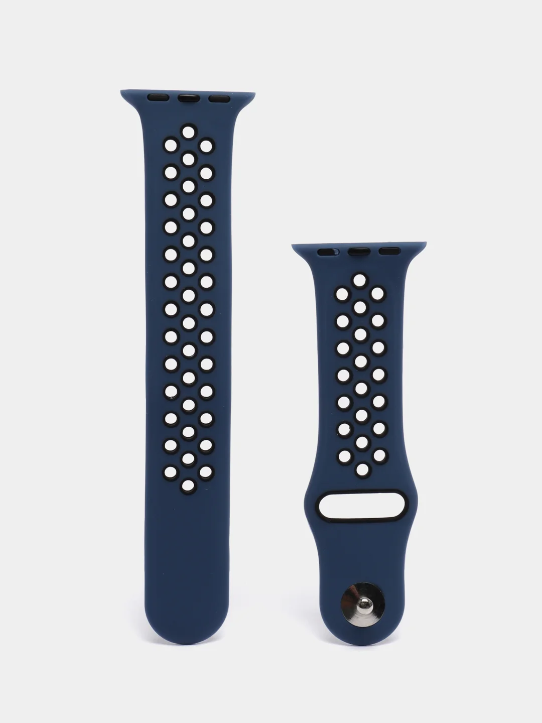 Темно-синий ремешок для Apple Watch 3,4,5 поколения 38/40 мм. двухцветный, силиконовый