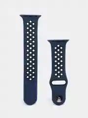 Темно-синий ремешок для Apple Watch 3,4,5 поколения 38/40 мм. двухцветный, силиконовый