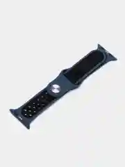 Темно-синий ремешок для Apple Watch 3,4,5 поколения 38/40 мм. двухцветный, силиконовый