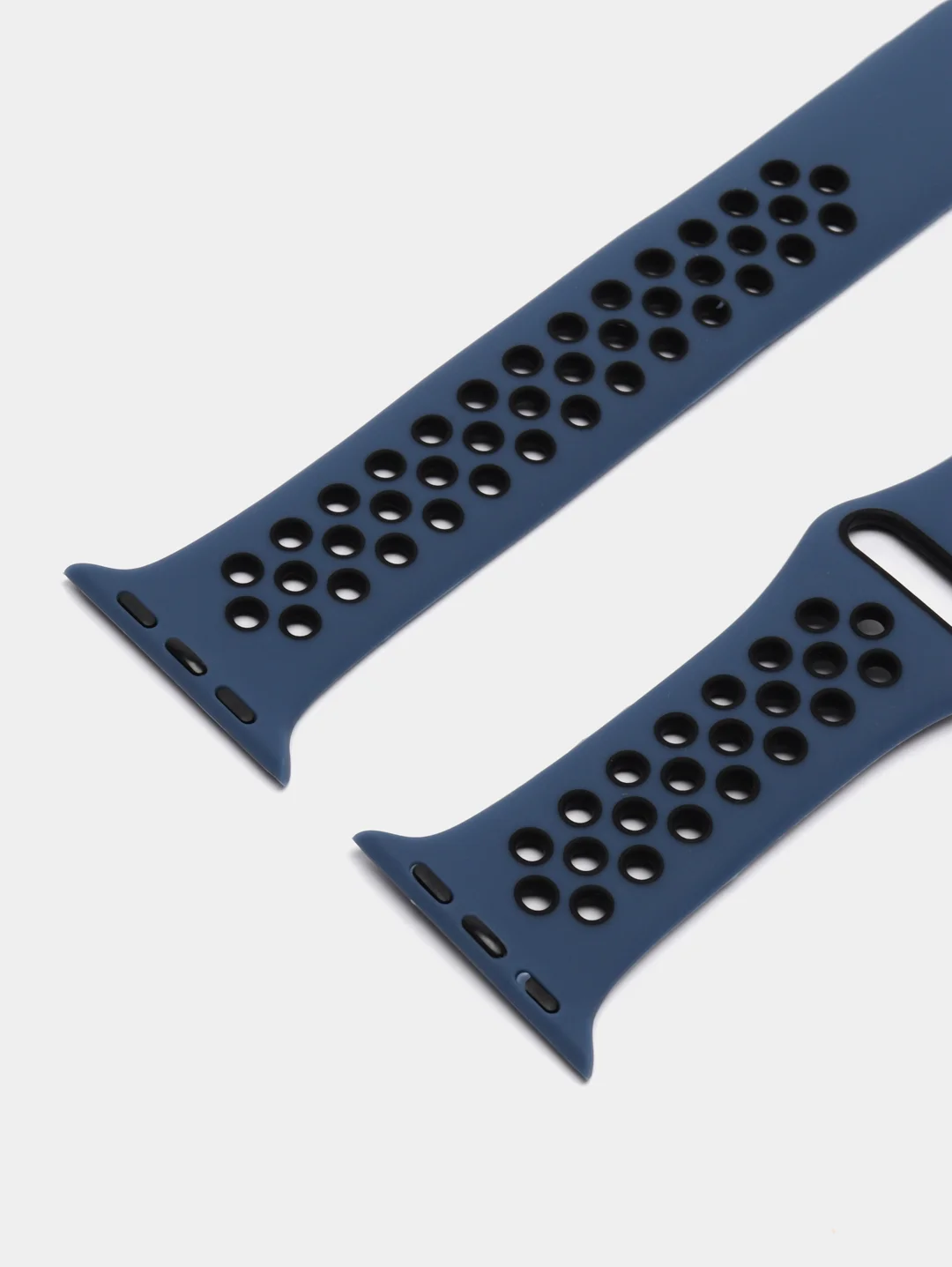 Темно-синий ремешок для Apple Watch 3,4,5 поколения 38/40 мм. двухцветный, силиконовый