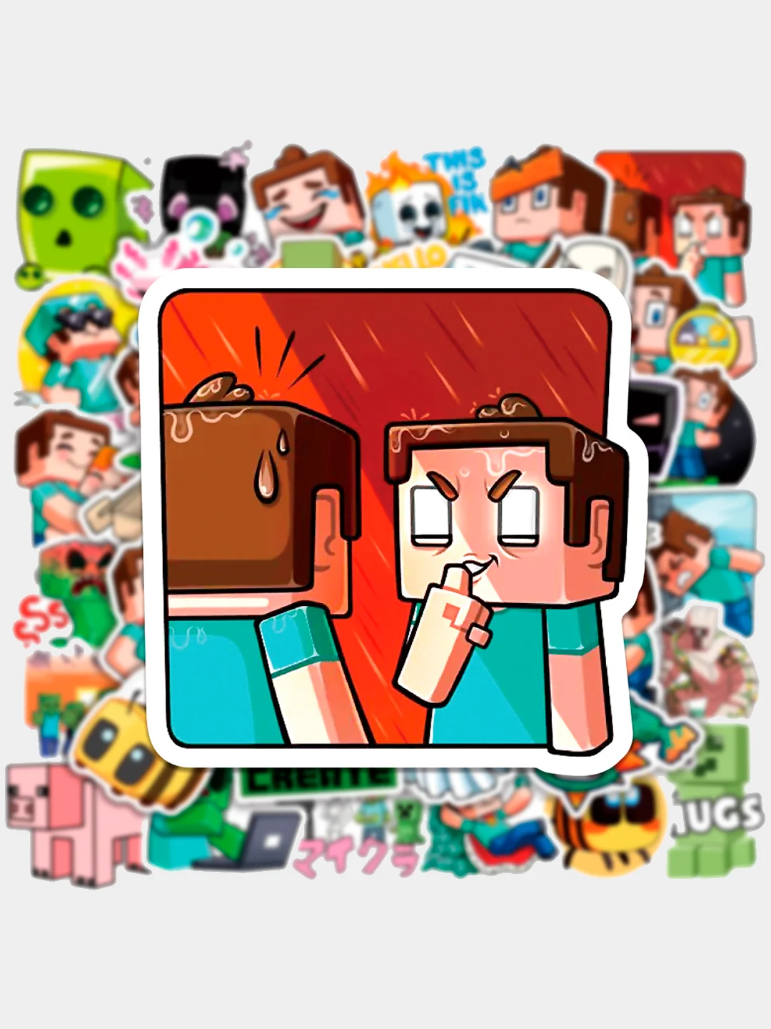 Наклейки-стикеры Minecraft (Майнкрафт) №4, 50 штук