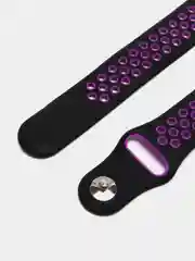Пурпурный ремешок для Apple Watch 3,4,5 поколения 38/40 мм. двухцветный, силиконовый