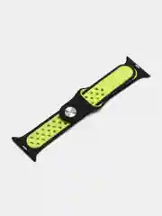 Лимонный ремешок для Apple Watch 3,4,5 поколения 38/40 мм. двухцветный, силиконовый