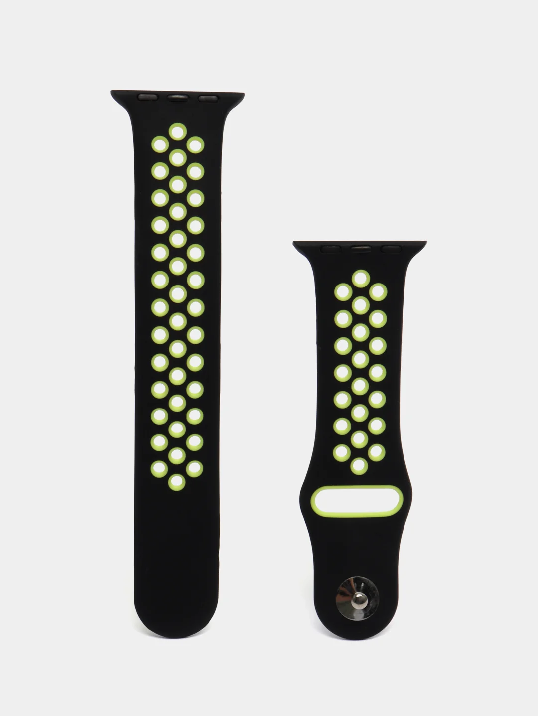 Лимонный ремешок для Apple Watch 3,4,5 поколения 38/40 мм. двухцветный, силиконовый