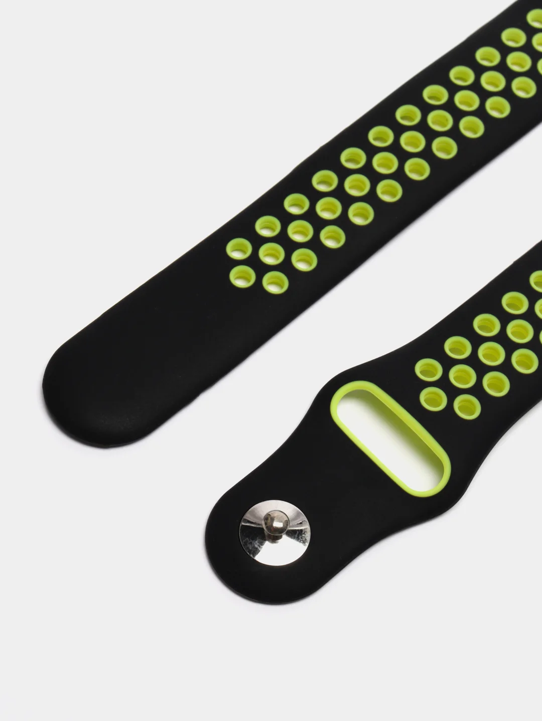 Лимонный ремешок для Apple Watch 3,4,5 поколения 38/40 мм. двухцветный, силиконовый