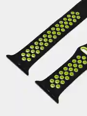 Лимонный ремешок для Apple Watch 3,4,5 поколения 38/40 мм. двухцветный, силиконовый