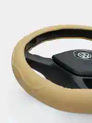 Бежевый чехол на руль D-образный для Volkswagen, Skoda