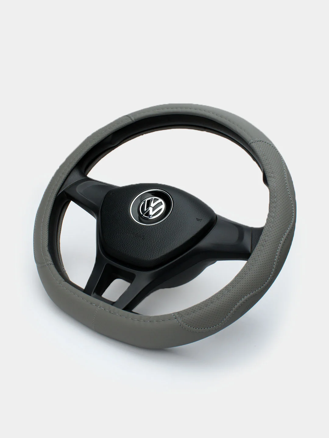 Серый чехол на руль D-образный для Volkswagen, Skoda