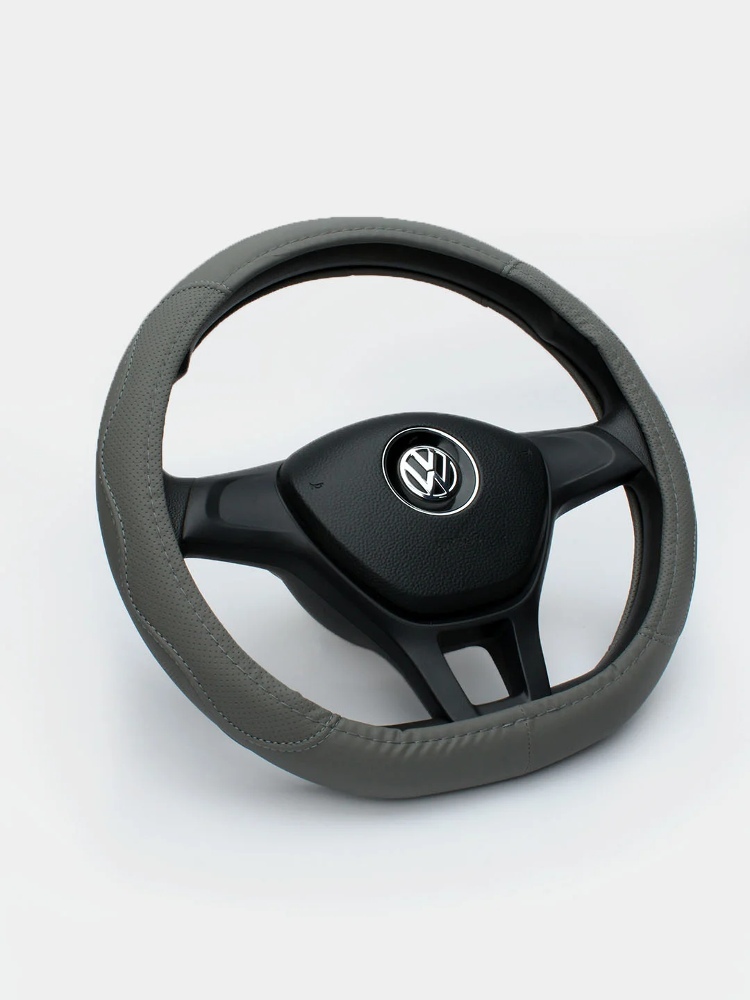 Серый чехол на руль D-образный для Volkswagen, Skoda