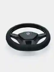 Черный чехол на руль D-образный для Volkswagen, Skoda