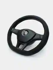 Черный чехол на руль D-образный для Volkswagen, Skoda