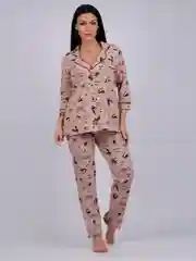 Бежевый пижама с брюками