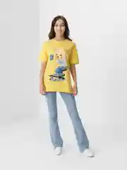Желтый футболка женская