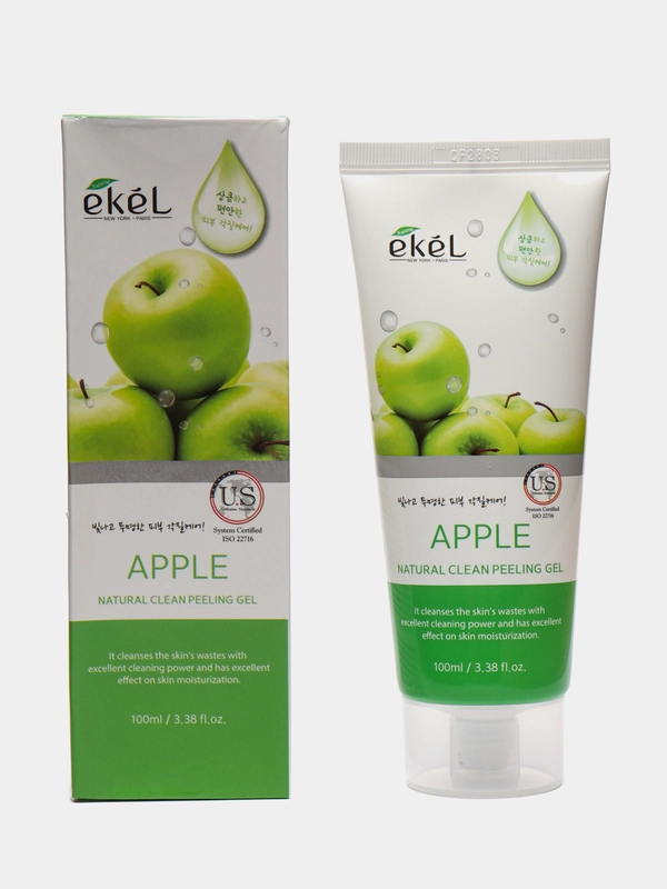 Пилинг-скатка Ekel Natural Apple Clean Gel Peeling, с экстрактом яблока, 100 мл