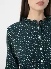 Зеленый платье женское, с плиссированной юбкой
