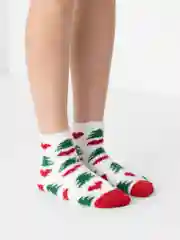 Лесной зеленый носки махровые, женские, новогодние, Emily
