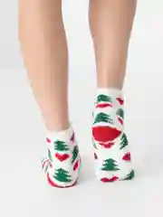 Лесной зеленый носки махровые, женские, новогодние, Emily
