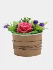 Аметистовый букет из мыльных роз,подарочный набор" Букет из мыльных цветов",подарокучителю,коллеге