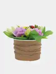 Багровый букет из мыльных роз,подарочный набор" Букет из мыльных цветов",подарокучителю,коллеге