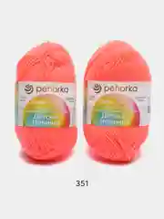 Коралловый меланж пряжа Пехорка "Детская новинка", 2 штуки, акрил, 50 г, 200 м