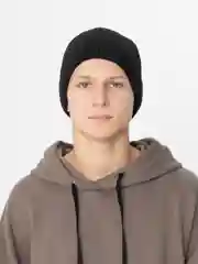 Угольный шапка мужская, вязаная, утепленная