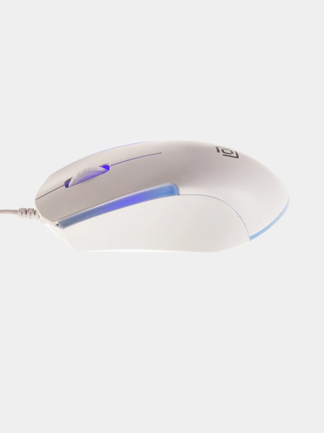 Белый мышь игровая Oklick 245M, USB компьютерная проводная, подарок на 8 марта