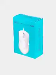 Белый мышь игровая Oklick 245M, USB компьютерная проводная, подарок на 8 марта