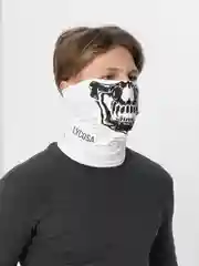 Бандана-труба LUCOSA SILK WHITE SKULL, П-019/2