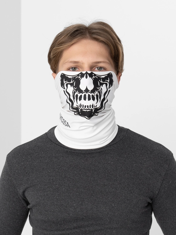 Бандана-труба LUCOSA SILK WHITE SKULL, П-019/2