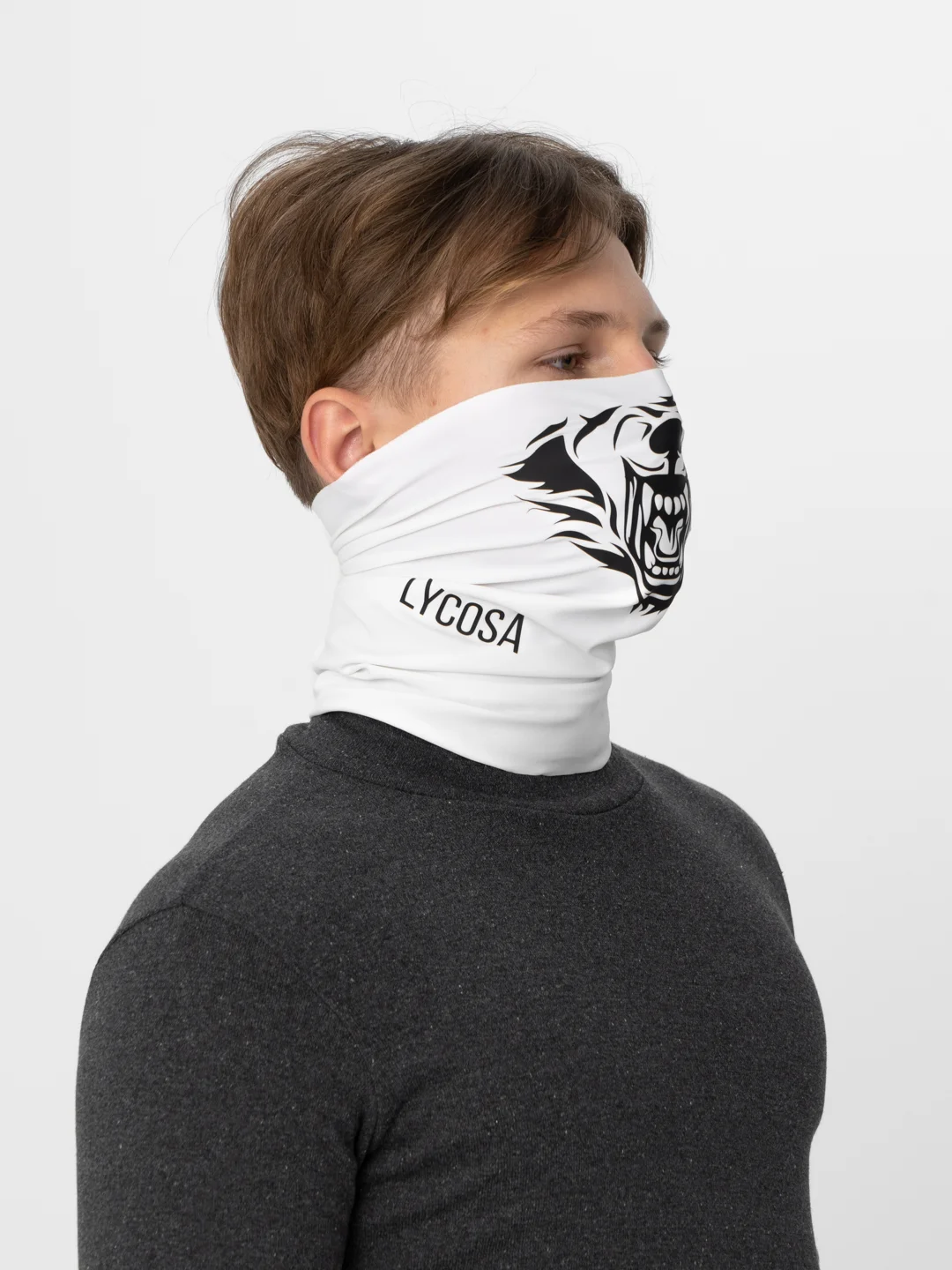Бандана-труба Lucosa silk white wolf, П-020/2