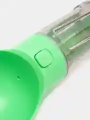 Лайм бутылка - поилка прогулочная с отсеком для еды 4 в 1 для собак (дорожная, портативная)