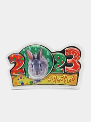 Магнит новогодний с символом 2023 года "Кролик"