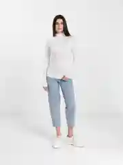 Белый водолазка женская базовая, кашемир