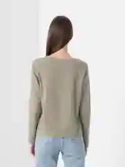 Песочный хаки лонгслив женский, с длинным рукавом