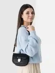 Черный женская сумка на плечо, кросс-боди, плотный каркас