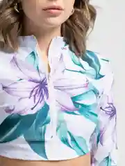 Фиолетовый купальник из трех предметов