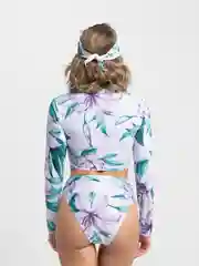 Фиолетовый купальник из трех предметов