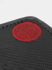 Брызговики универсальные 3D, черный металлик, катафот красный, комплект 2 штуки
