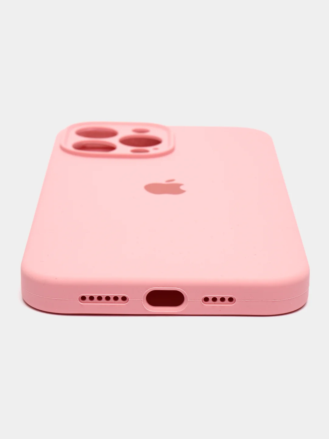 Розовый цветные силиконовые чехлы для iPhone 13 Pro Max, с бархатной прослойкой