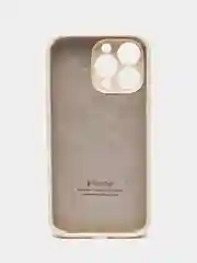 Светло-жёлтый цветной силиконовый чехол для iPhone 13 Pro, с бархатной прослойкой