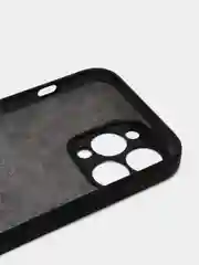 Черный цветной силиконовый чехол для iPhone 13 Pro, с бархатной прослойкой