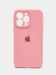 Розовый цветной силиконовый чехол для iPhone 13 Pro, с бархатной прослойкой