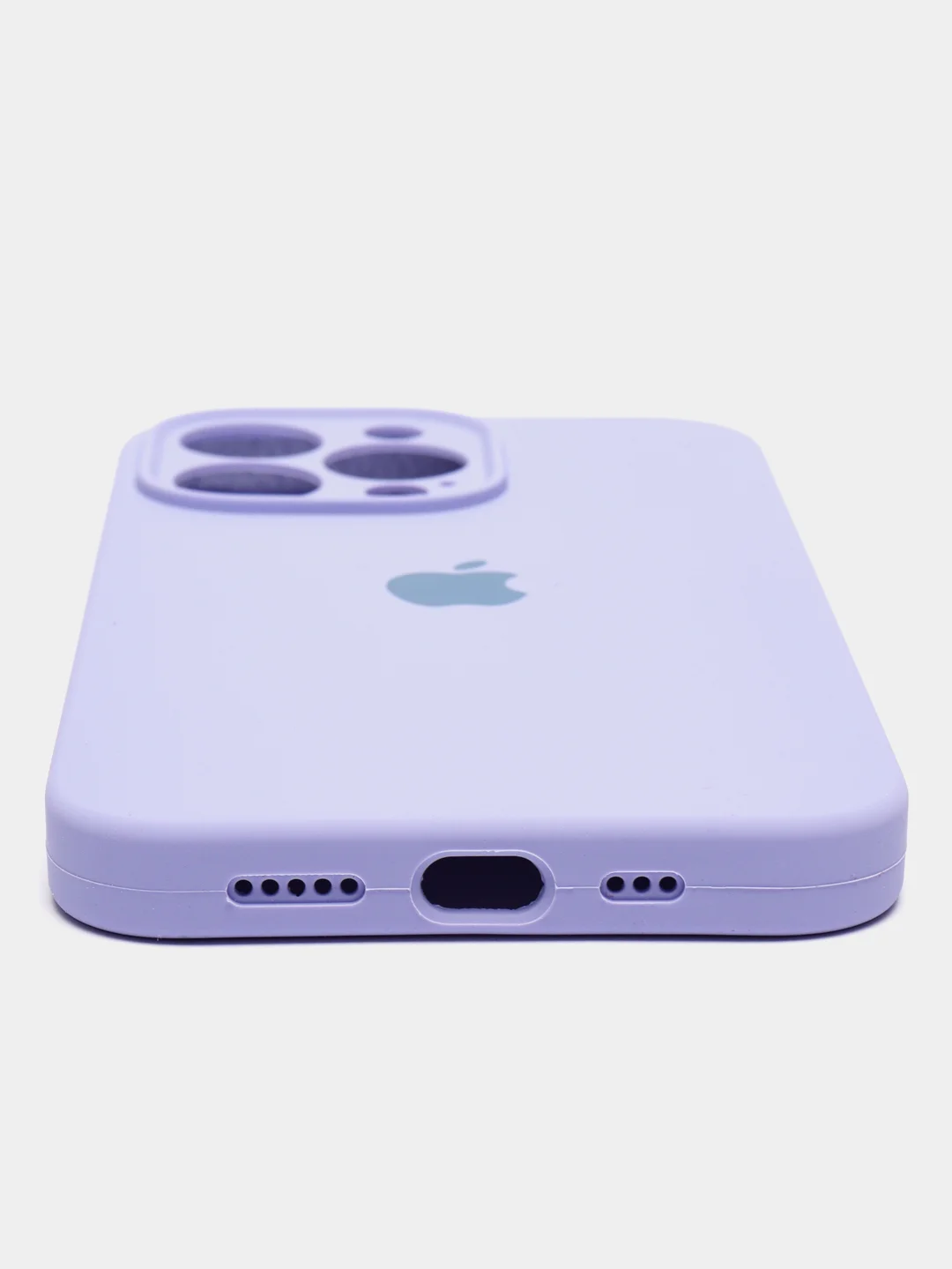 Сиреневый цветной силиконовый чехол для iPhone 13 Pro, с бархатной прослойкой