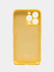 Желтый цветной силиконовый чехол для iPhone 13 Pro, с бархатной прослойкой