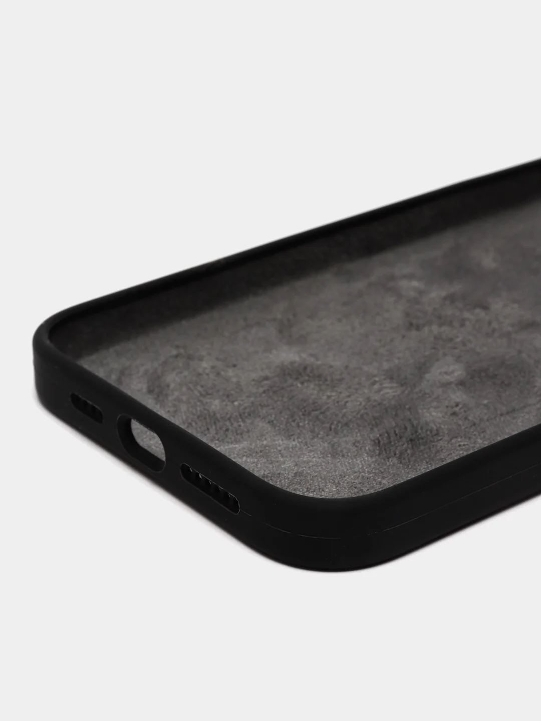 Черный цветные силиконовые чехлы для iPhone 13 Pro Max, с бархатной прослойкой