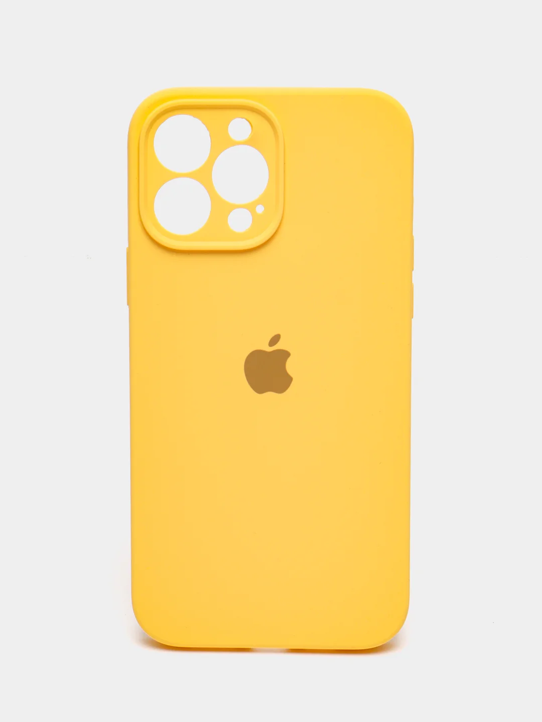 Желтый цветные силиконовые чехлы для iPhone 13 Pro Max, с бархатной прослойкой