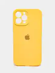 Желтый цветные силиконовые чехлы для iPhone 13 Pro Max, с бархатной прослойкой