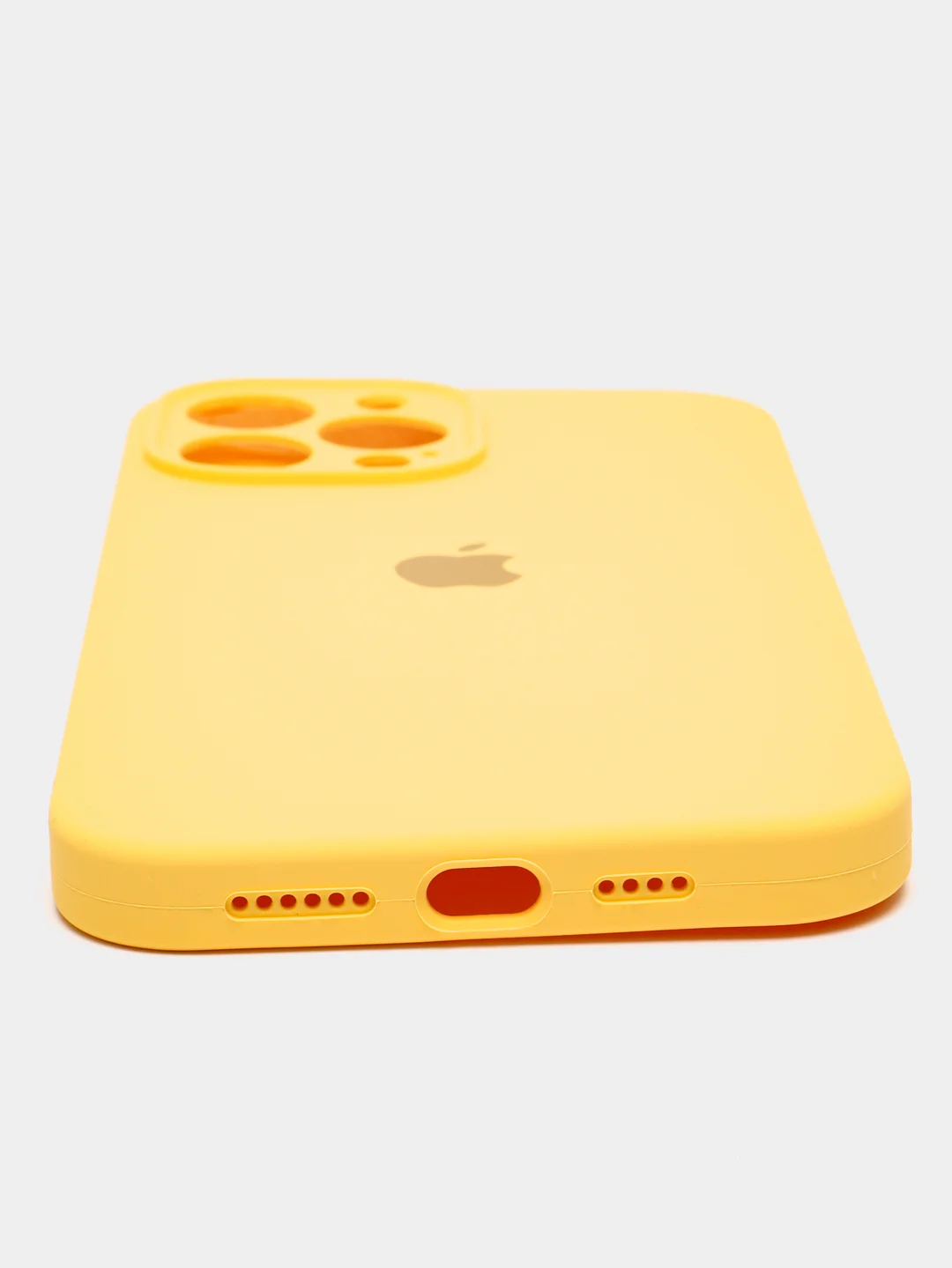 Желтый цветные силиконовые чехлы для iPhone 13 Pro Max, с бархатной прослойкой