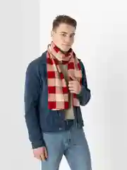 Багровый шарф мужской